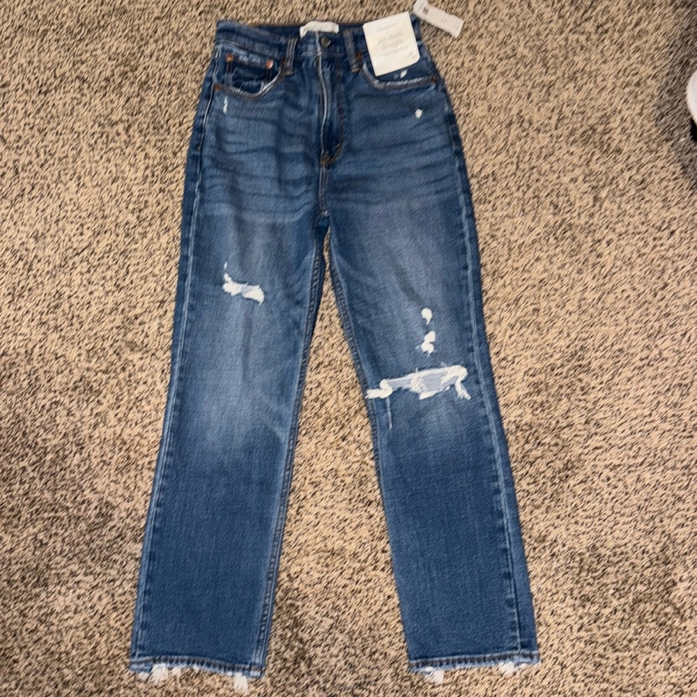 Abercrombie ankle straight jeans size 27